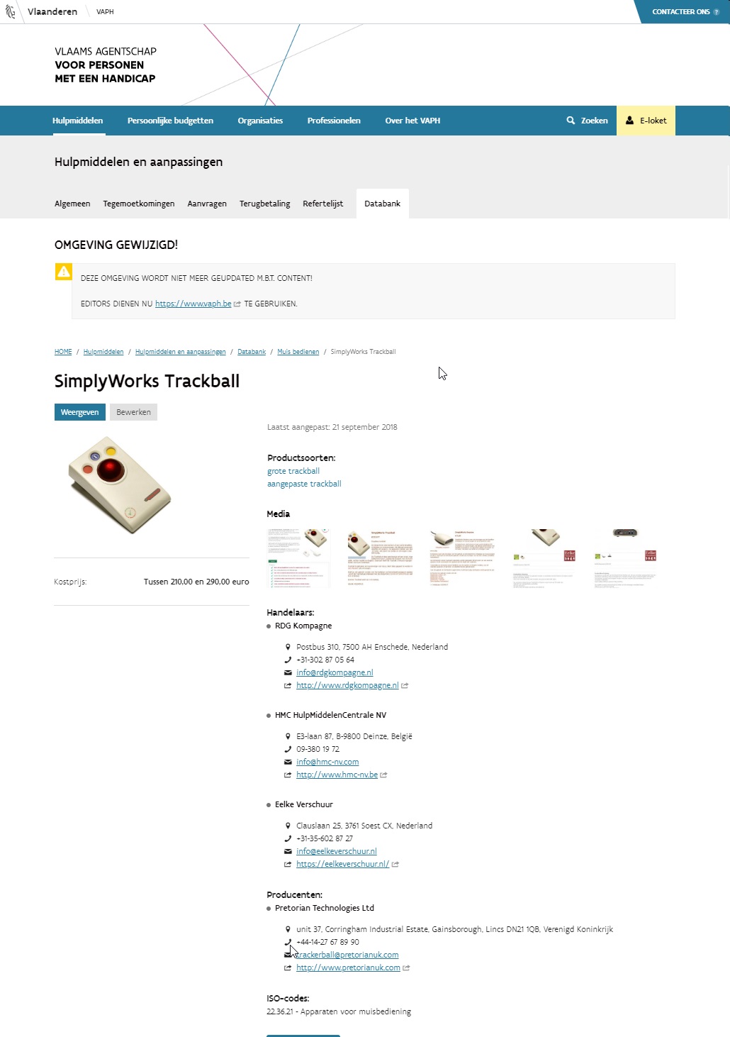 productpagina in nieuwe Vlibank