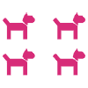 icoon van vier honden