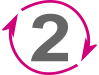 logo tweedehands bestaande uit een cijfer 2 met daarrond 2 pijlen